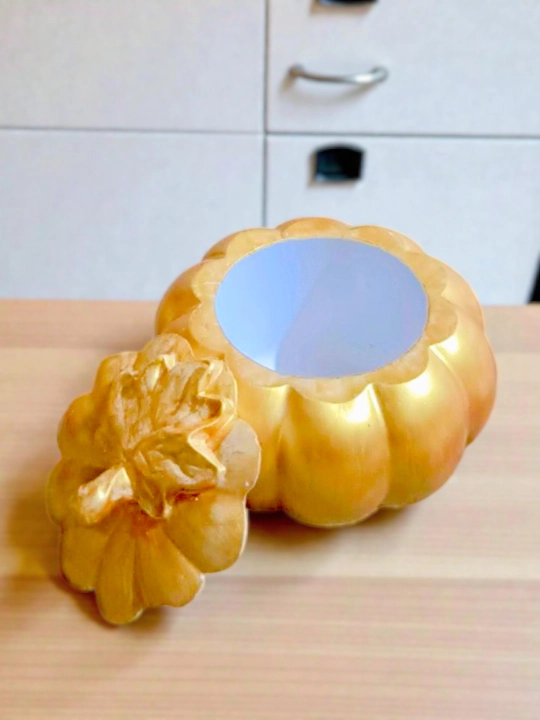 Декоративная шкатулка, в форме тыквы и ромба, гипсовая, Hallowen