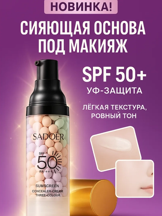 TUZ, 5 в 1, тональная основа, праймер, 35 мл, с SPF 50+ - 