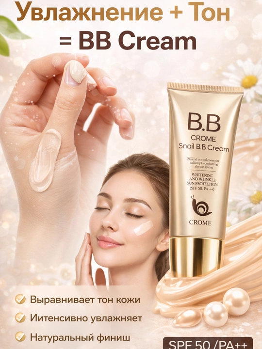 BB krem SPF50  ideal teri 1 daqiqada BB tonalka krem  namlantiruvchi tabiiy yuz parvarishi
