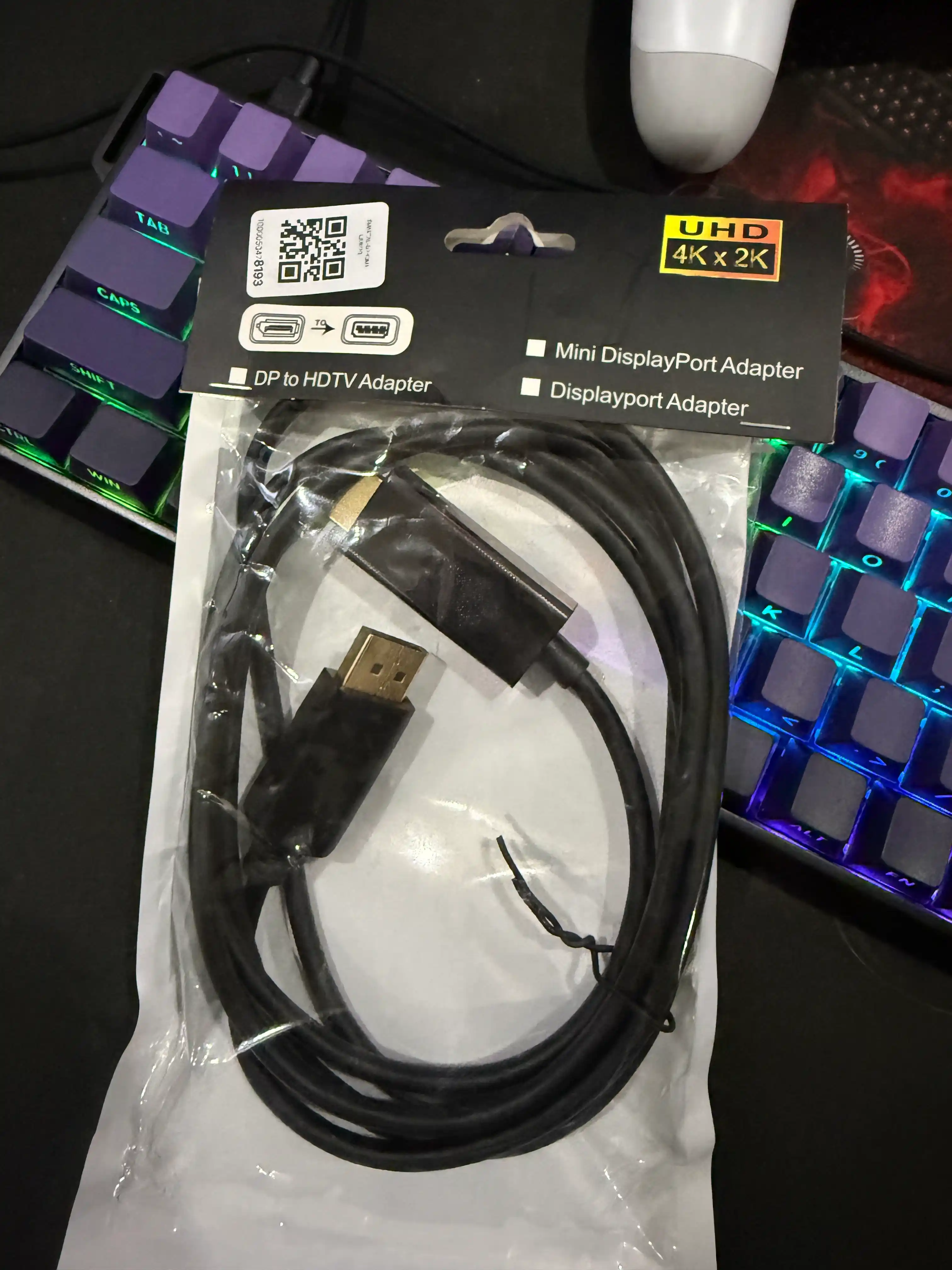 Адаптер DisplayPort- HDMI 4K и кабель 1.5 м: передача видео и звука