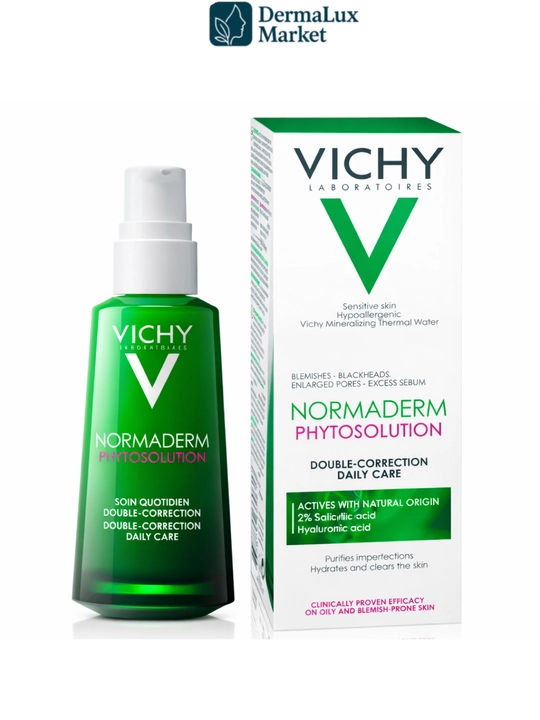 Крем против акне Vichy Normaderm для жирной, проблемной кожи, лёгкая текстура, уменьшает акне