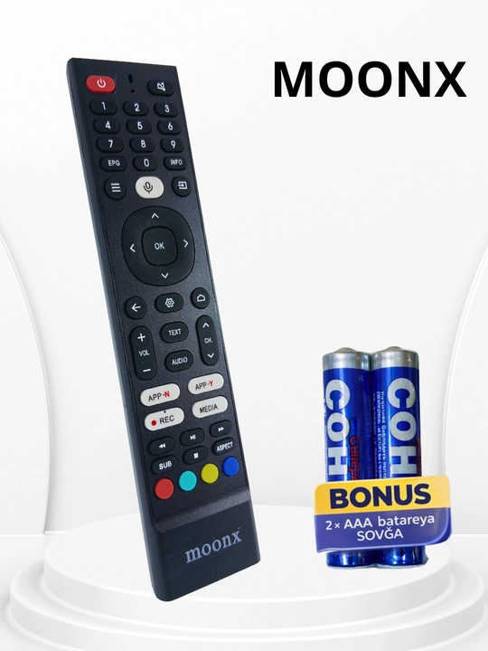 Moonx Smart TV uchun masofadan boshqarish pulti, LED televizorlar uchun universal IR pult