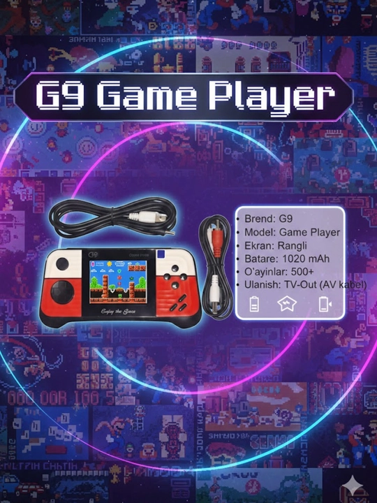 Игровая консоль G9 Game Player (500 игр)Карманная игровая консоль G9, 500 в 1