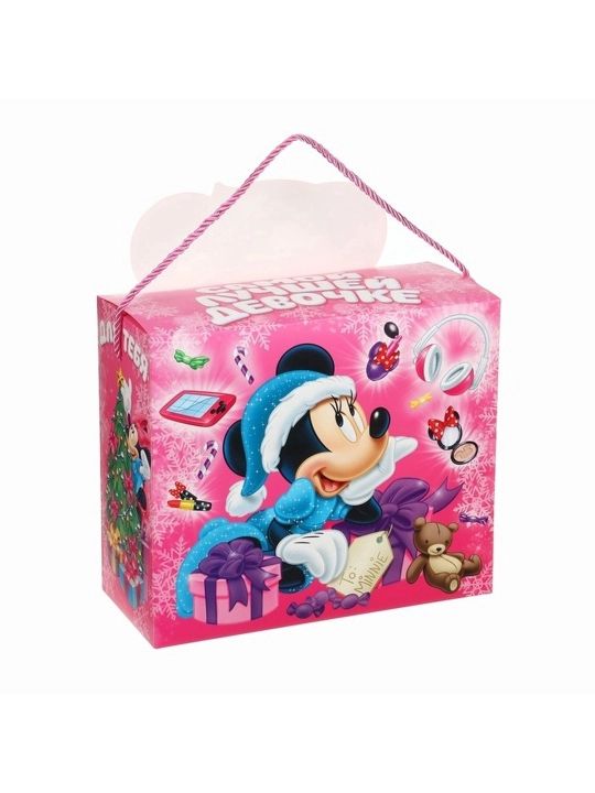 "Eng yaxshi qiz uchun" yangi yil sovg'a qutisi to'plami, 27x23x12 sm, Minnie Mouse