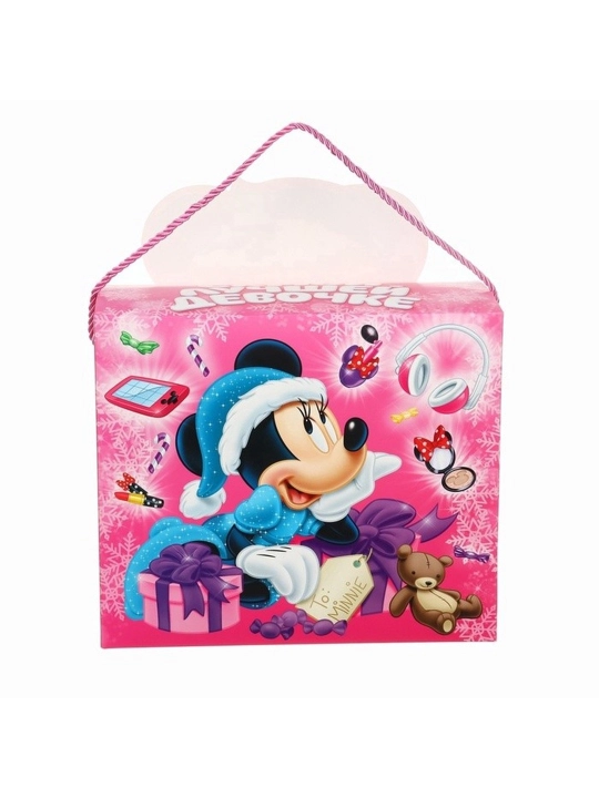 "Eng yaxshi qiz uchun" yangi yil sovg'a qutisi to'plami, 27x23x12 sm, Minnie Mouse