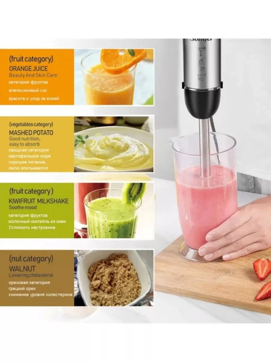 Sonifer botma blenderi, chopper, mikser, maydalagich - 6 tur, 1500 Vt gacha