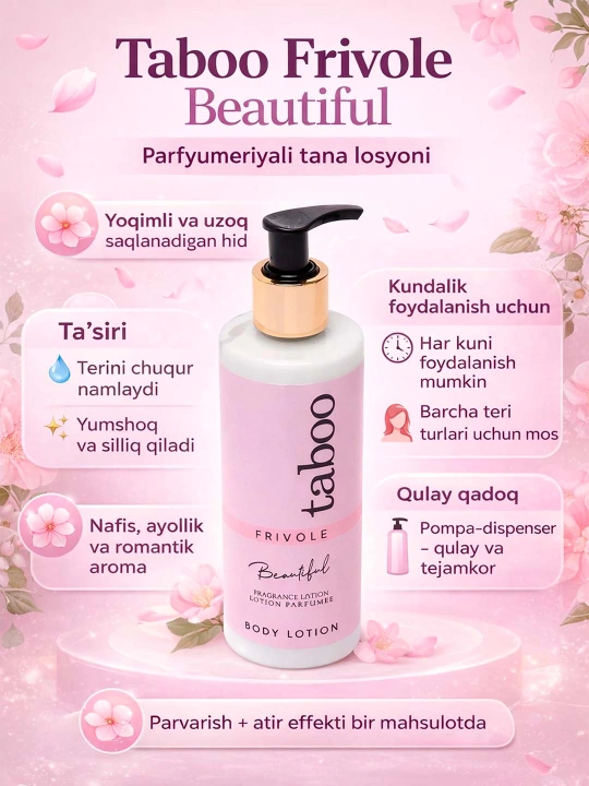 Losyon tana uchun Taboo frivole - 