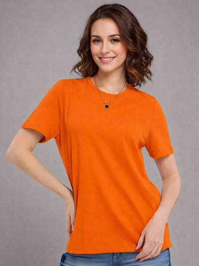 Женская футболка, OVERSIZE, с принтом, 100% хлопок — MYSHOOP-OVER-ОРАНЖ-S