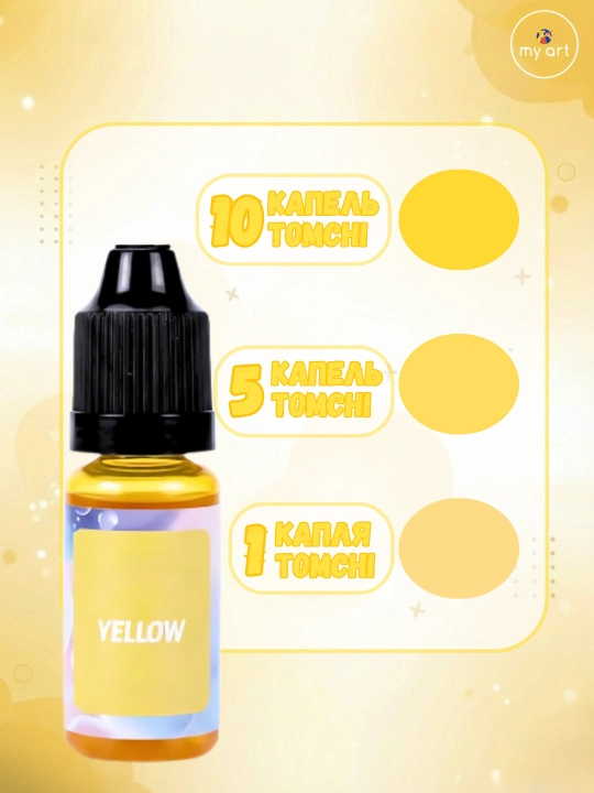 Sham va sovun bo'yoq, mum va sovun uchun suyuq pigment 10 ml