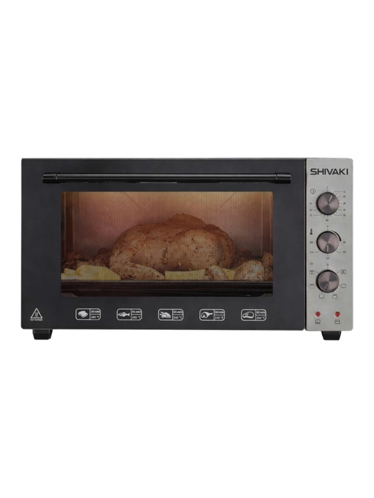 Shivaki MD4218L mini pech, 42 L, konveksiyali va grill funksiyaga ega, qora