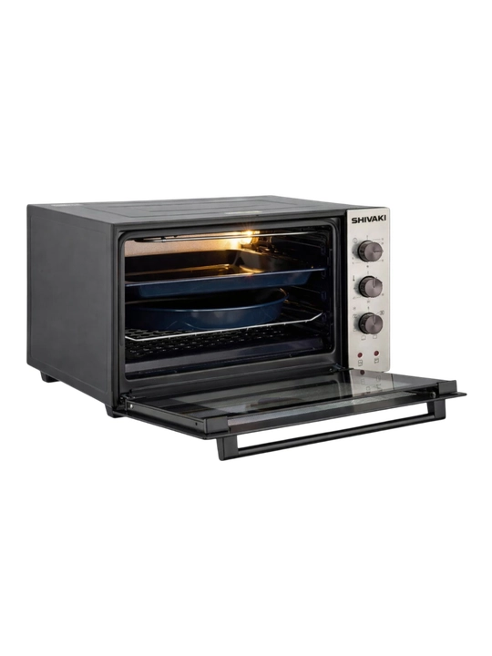 Shivaki MD4218L mini pech, 42 L, konveksiyali va grill funksiyaga ega, qora