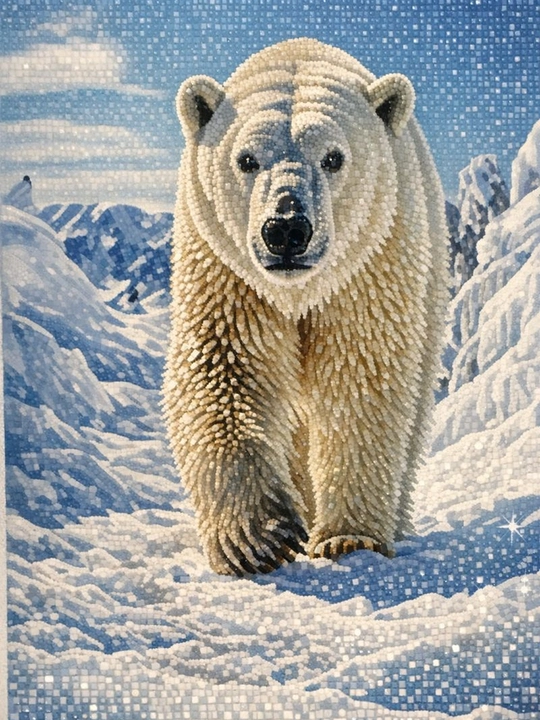 Olmosli mozaika ‘’Shimol ayig‘i‘’  30x20 sm