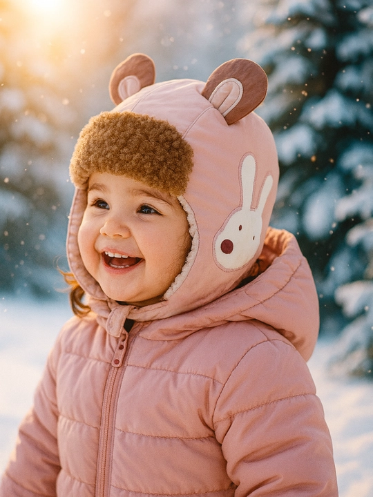 Тёплая teddy-шапка, полностью закрывает уши, мягкая и уютная - 