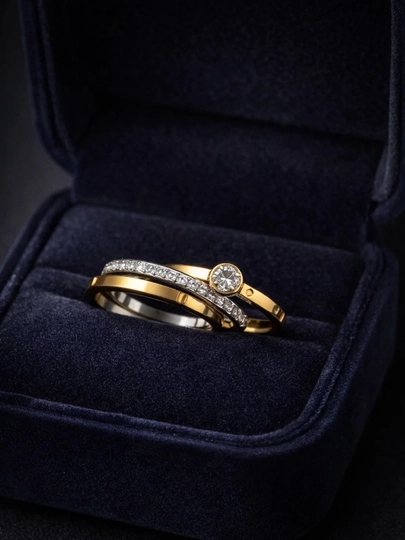 Современные кольца для женщин и девушек, тройные cartier — MAURA-CARTIERNABOR-ЗОЛОТ-19