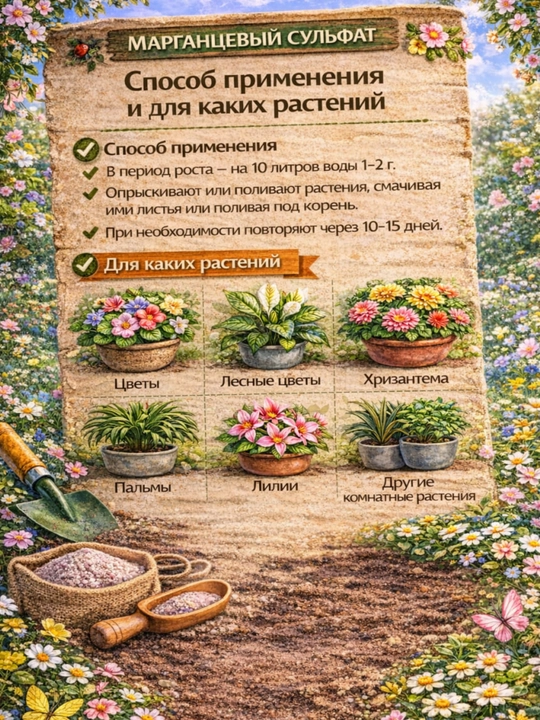 Сульфат марганца Gulla 50г — для лимонов, фикусов и роз: яркость листьев и иммунитет