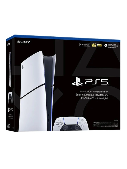 Sony PlayStation 5 Slim Digital Edition 825 GB (PS5) o'yin konsoli, oq rangda