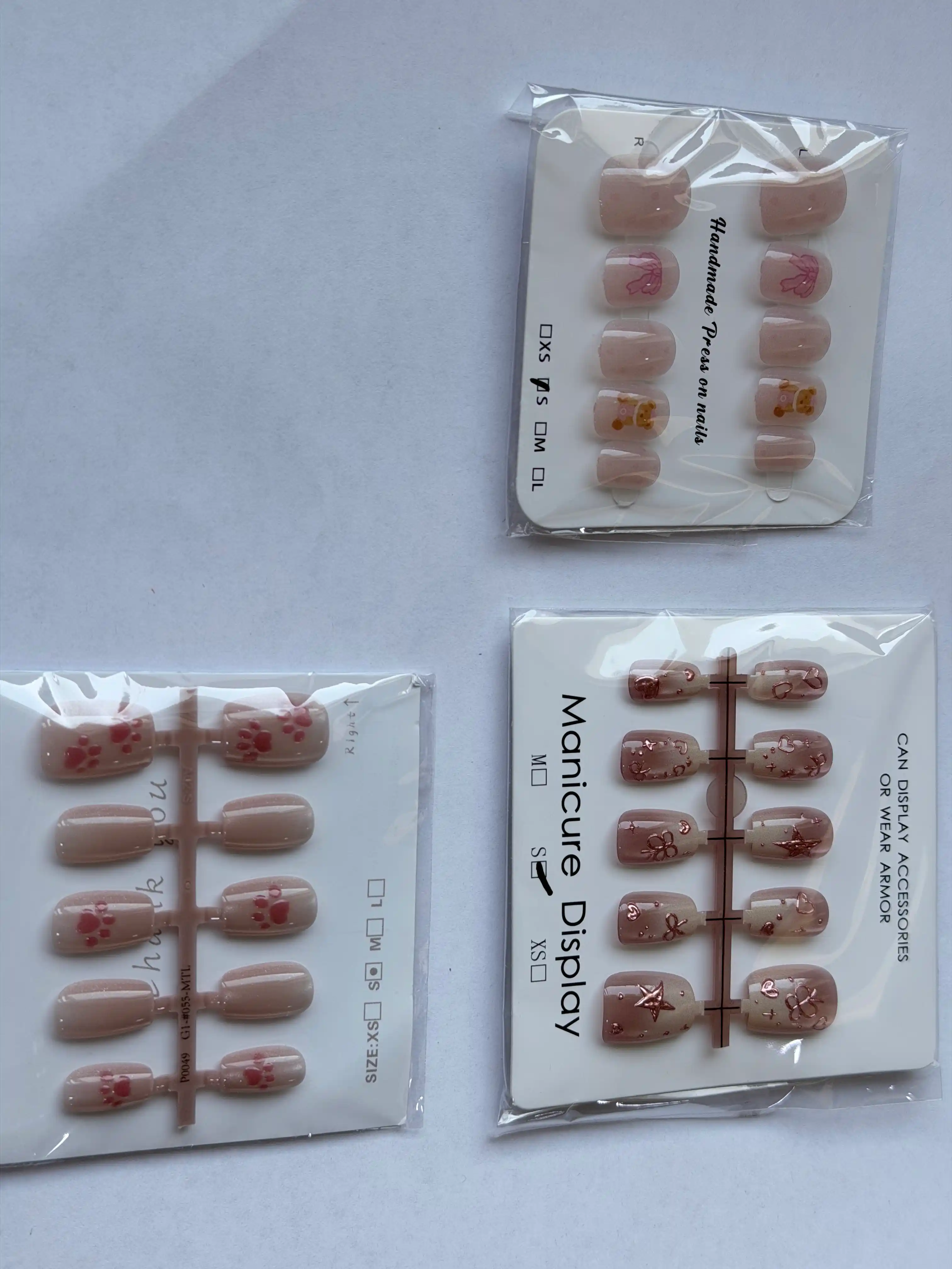 Gel qoplama tirnoqlar, ko‘p marta ishlatiladigan, S o‘lchamli, 10 dona