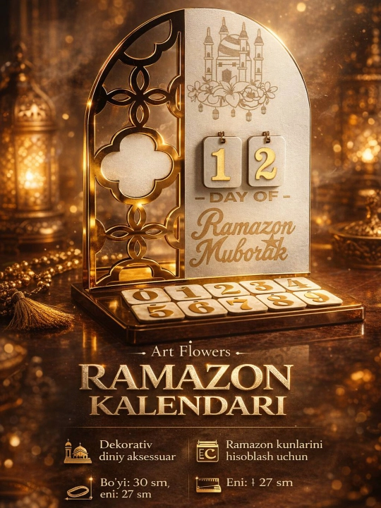 Адвент-календарь для Рамазан-байрама, декоративный аксессуар, религиозный сувенир, 30 см - 