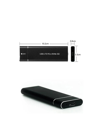 Корпус для M.2 NVMe SSD, адаптер USB 3.1 Type-C RTL9210 M&B+M, 10 Гбит/с