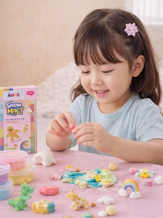 Plastilin Amos Snow Magic, yumshoq plastilin, 7 rang