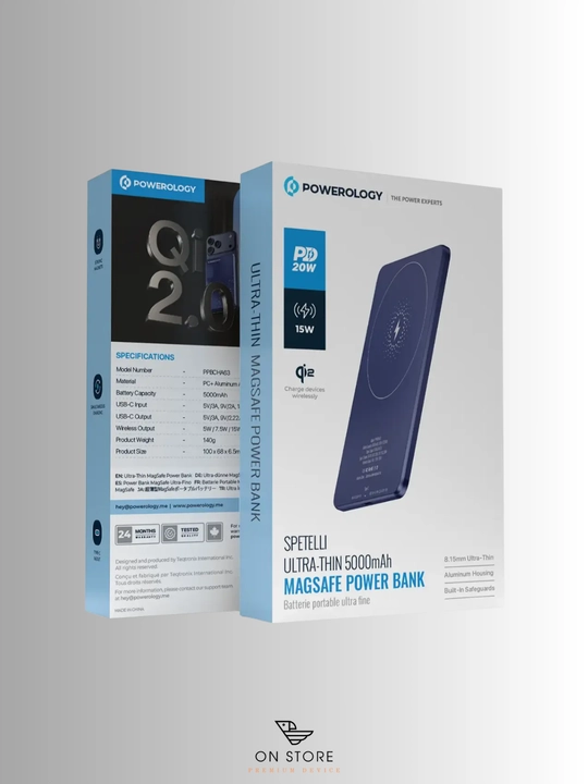 Powerology 5000 mAh 20w Titanium tez zaryadlovchi portativ akkumulyator