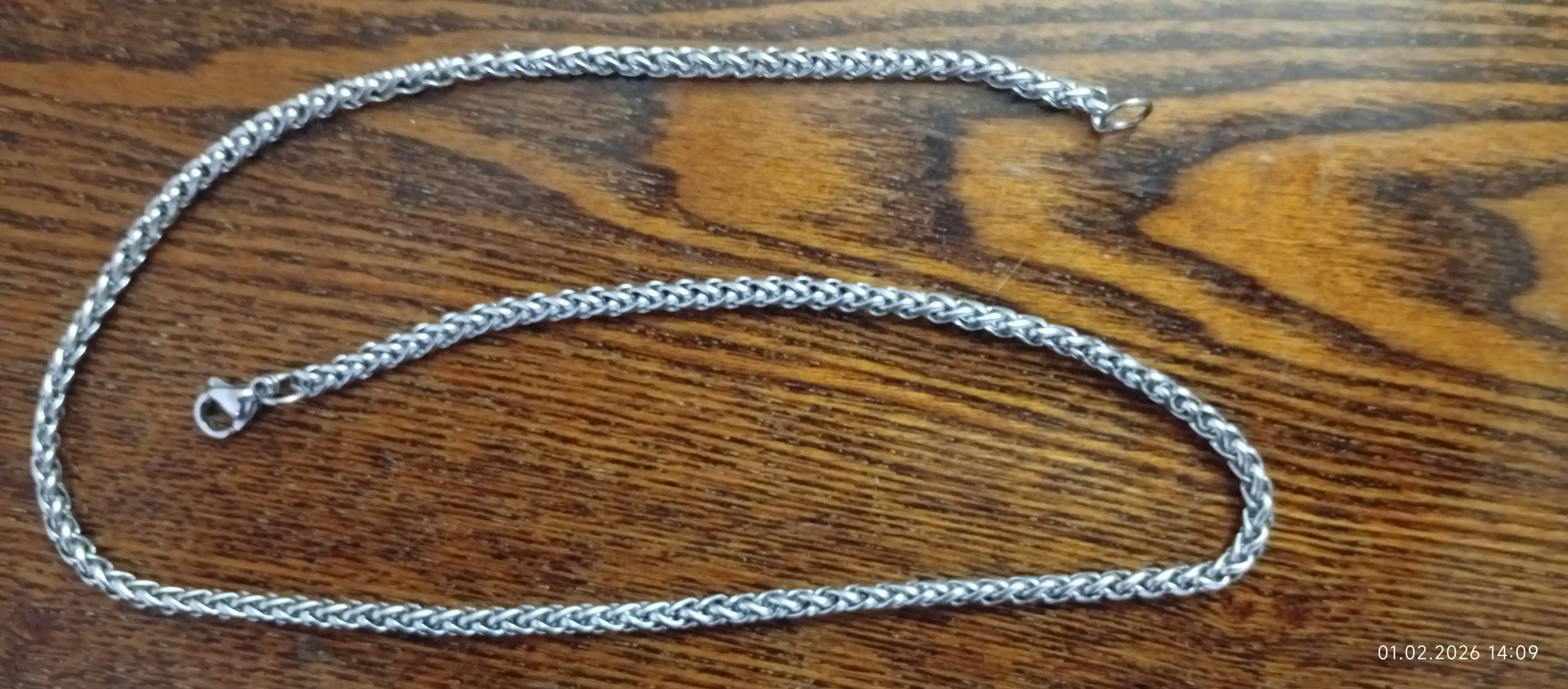 Цепочка на шею, круглая, мужская, "Krug", из нержавеющей стали, 50 см