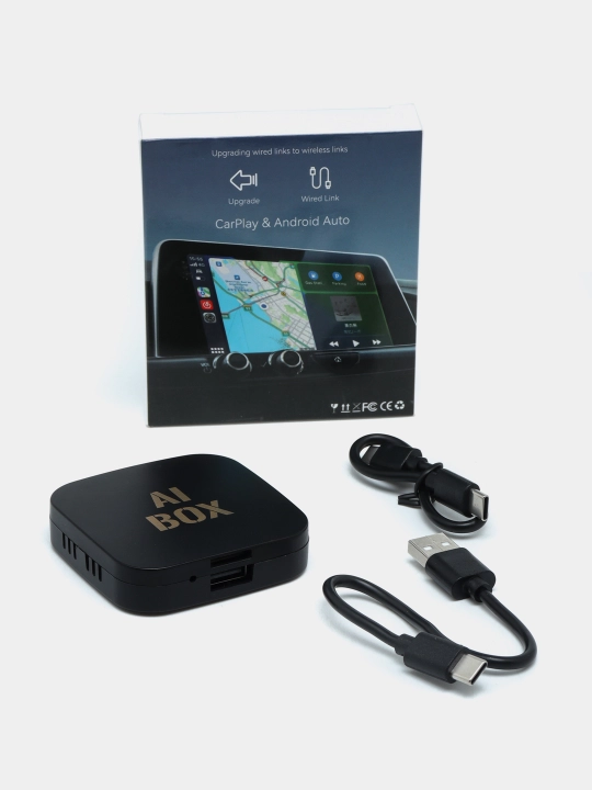 3 в 1 CarPlay Ai Box Адаптер с Android 13 и поддержкой Android Auto