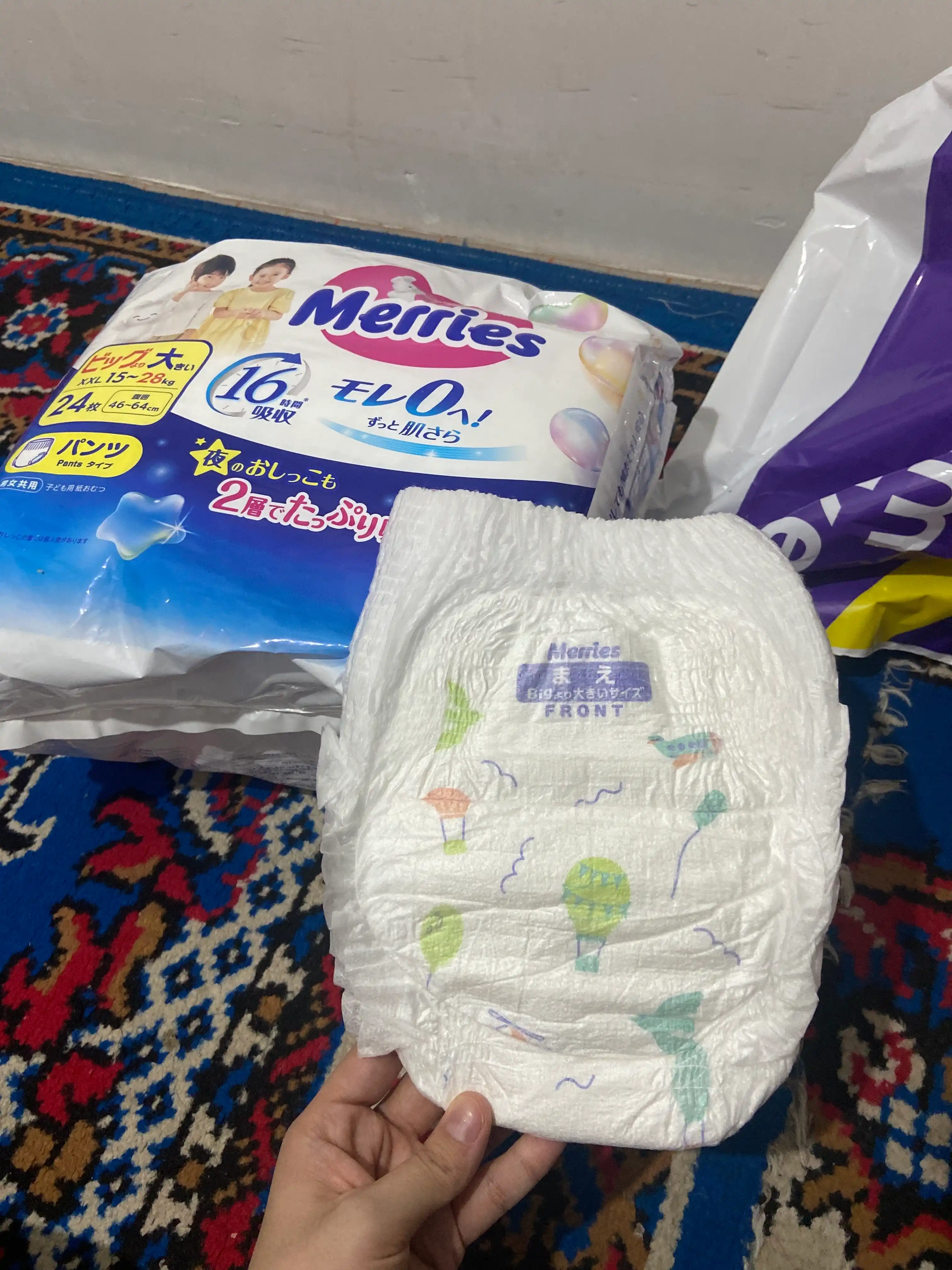 Merries bolalar tagliklari XXL 15-28 kg 24 dona