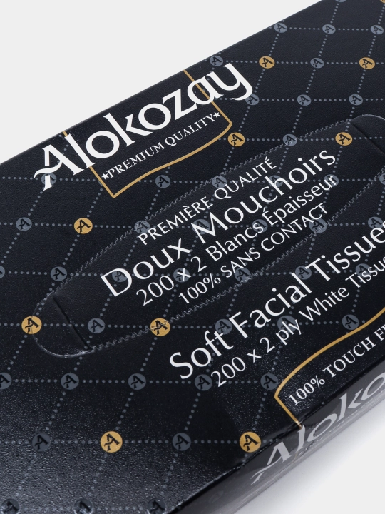Сухие бумажные салфетки для лица Alokozay, 2-х слойные