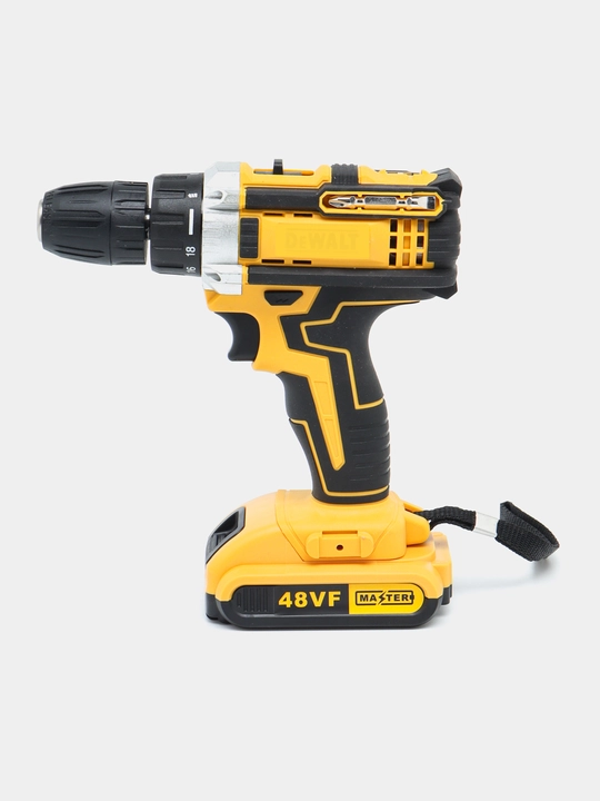 Akkumulyatorlik drel shurup buragich 48 V, cho'tkali motor, 118 tali toplam