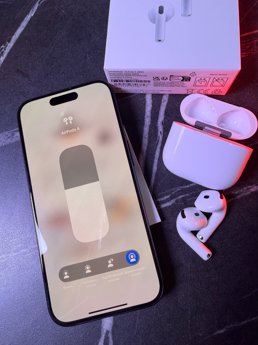 Simsiz quloqchinlar Pods 4 ANC , iPhone va Android uchun naushnik 4ta sovg'a