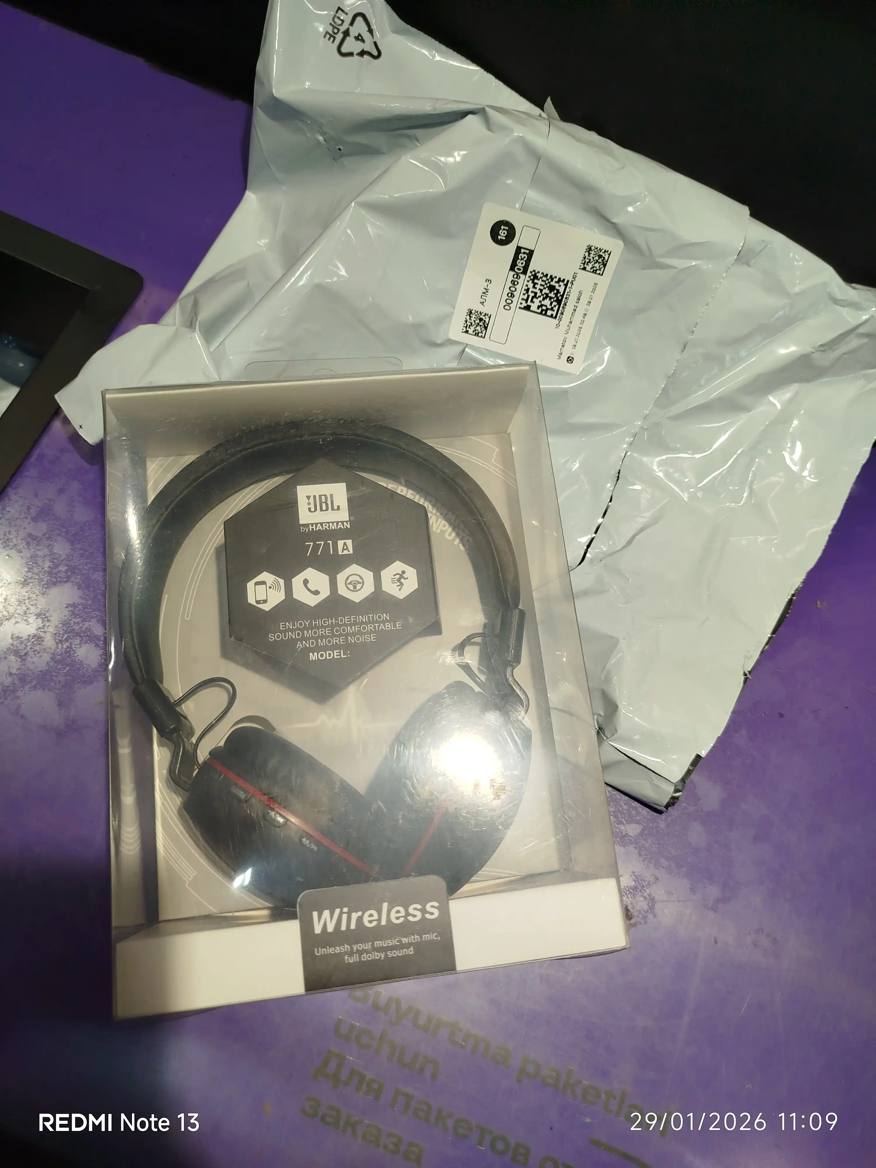 Simsiz Bluetooth quloqchinlar 881A / 771A, telefon va kompyuter uchun