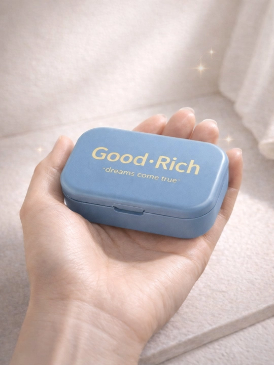 Набор для контактных линз "Good·Rich", с зеркалом, герметичный, минималистичный