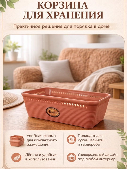 Saqlash uchun plastik universal savatcha - 