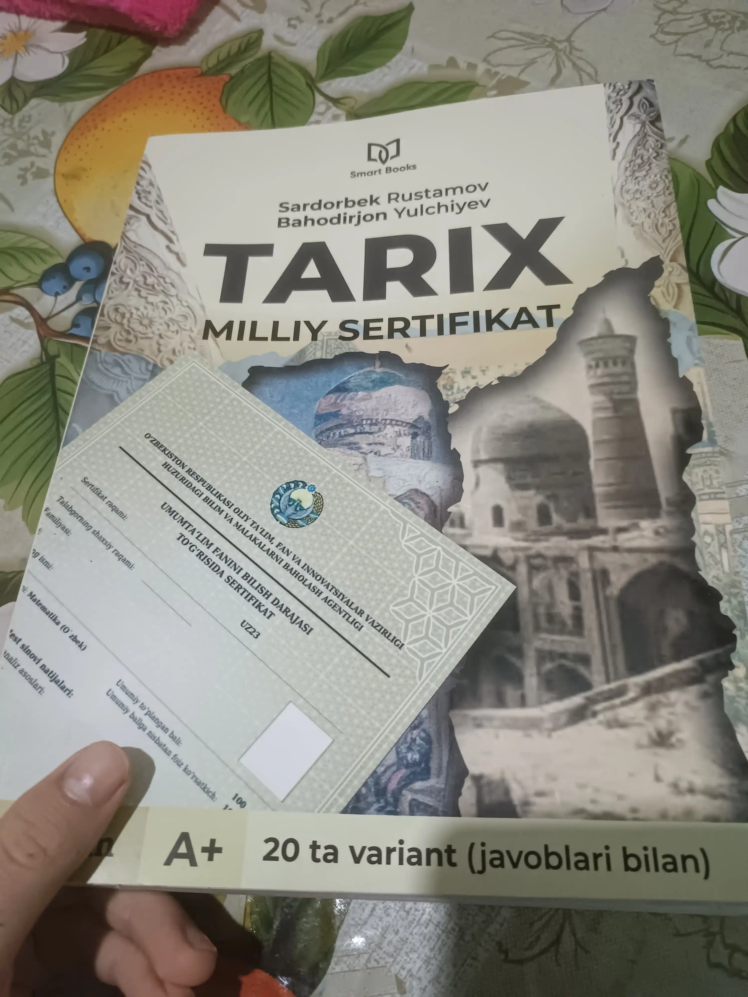 Tarix va ona tili-adabiyot — milliy sertifikat testlari, alohida variantlar