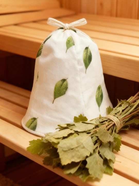 Шапка для бани, банная, для сауны, войлок, конус, защита головы в парной - 