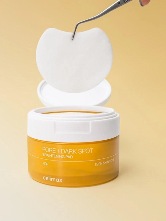 Teri rangi va relyefini tekislash uchun Celimax Pore Dark Spot Brightening Pad toner ped