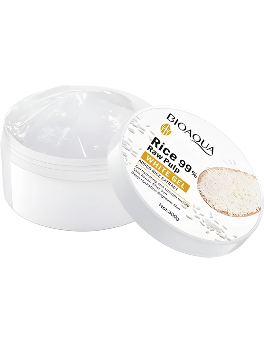 BioAqua guruch ekstrakti bilan yuz va tana kremi, terini porloq qiladi, 300 g