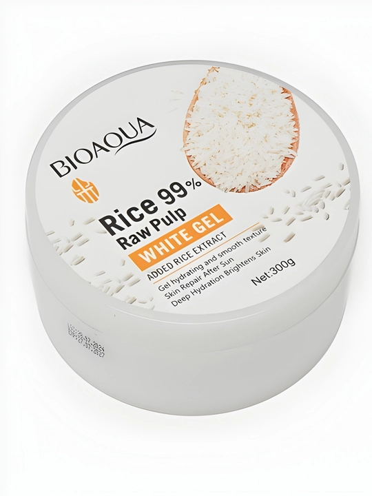 BioAqua guruch ekstrakti bilan yuz va tana kremi, terini porloq qiladi, 300 g - 