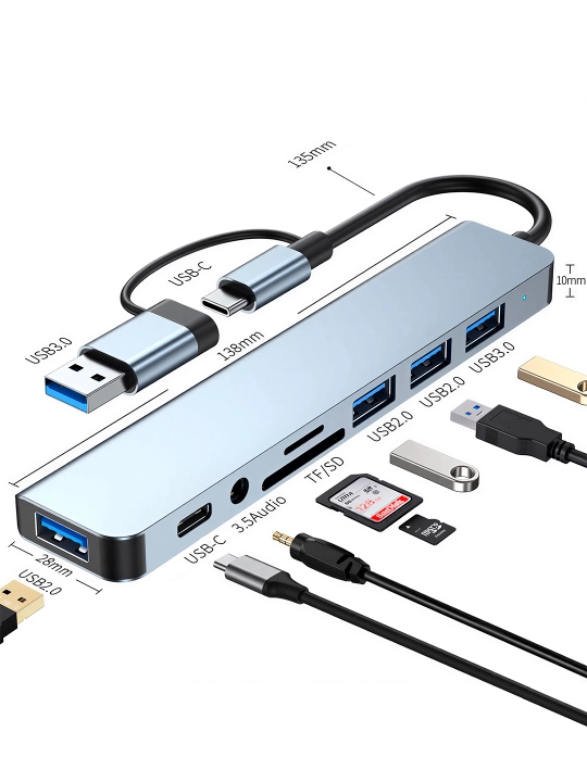 USB / Type-C HUB расширитель разъёмов — мультипортовый адаптер