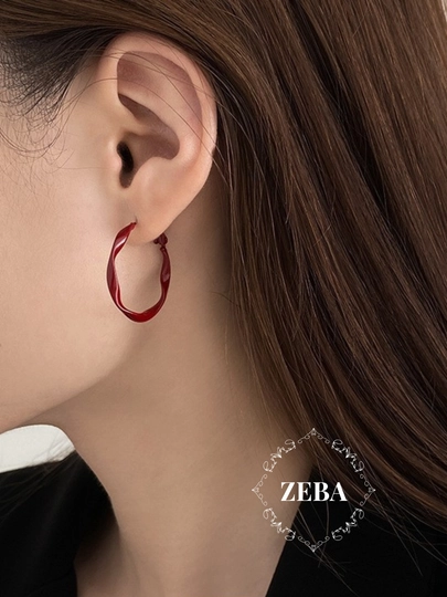 Cерьги кольца, круглые, конго золотого и серебрянного цветов — ZEBA-HOOPEAR-ПРОЗР