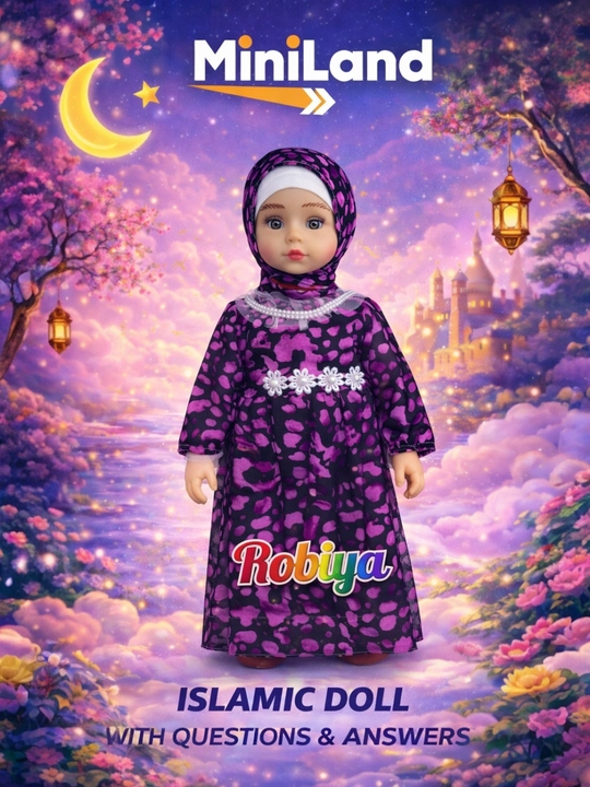 Кукла Мусульманка ROBIYA для девочек в хиджабе, обучающая