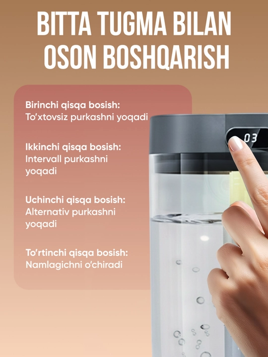 Havo namlagich uy va ofis uchun uvlajnitel ultratovushli