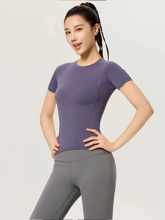Фитнес одежда, SlimFit женская спортивная, рашгард, футболка