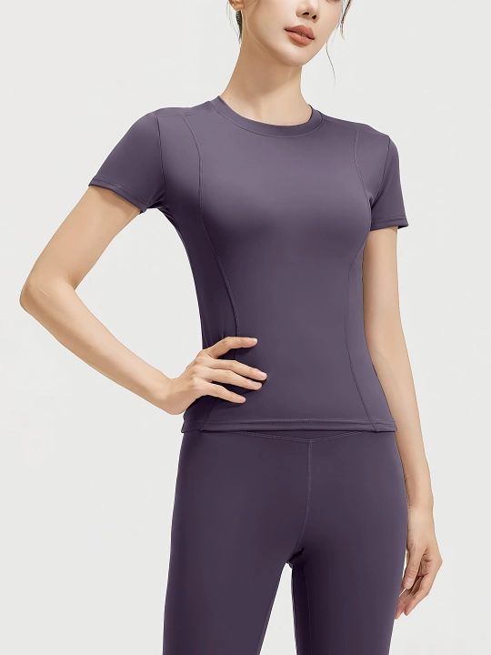 Фитнес одежда, SlimFit женская спортивная, рашгард, футболка