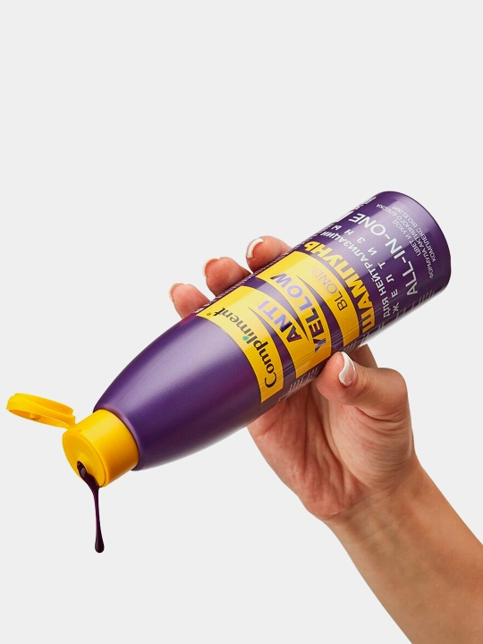 Sariqlikni neytrallash uchun COMPLIMENT ANTI-YELLOW BLOND soch shampuni, 300 ml