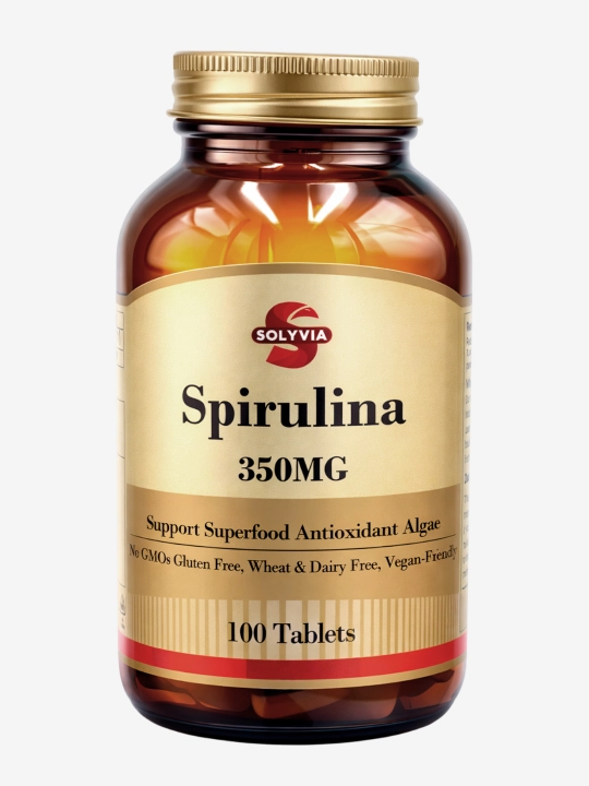 Solyvia Spirulina, 350 mg — 100 tabletka, tabiiy antioksidant va superfood qo‘shimcha