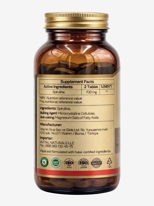 Solyvia Spirulina, 350 mg — 100 tabletka, tabiiy antioksidant va superfood qo‘shimcha