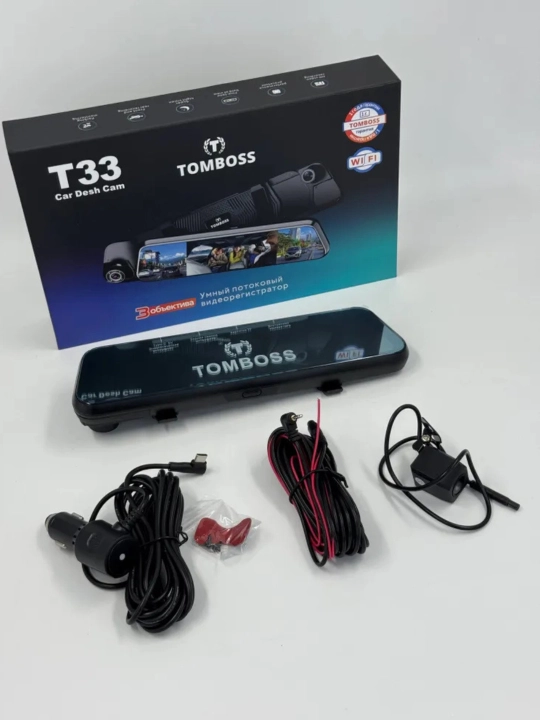 TOMBOSS T33, Wi-Fi Tracking, Evening Watch, 3-камерный видеорегистратор