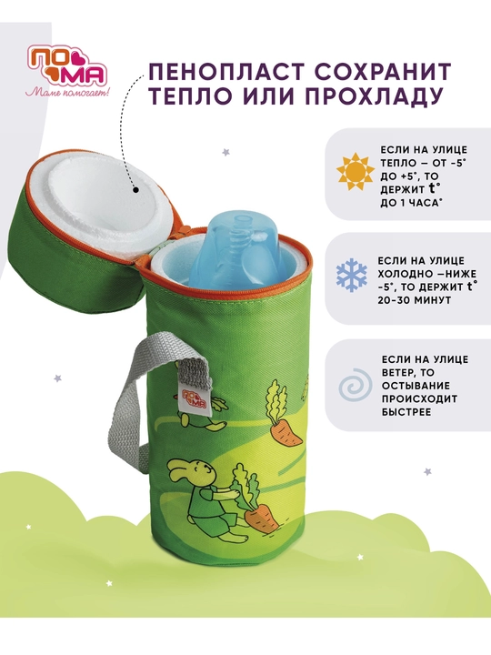Термосумка с широким горлом для детской бутылочки, ПОМА, 1 шт